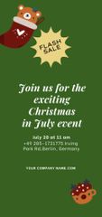 Announcement of Celebration of Christmas in July With Star Balloon