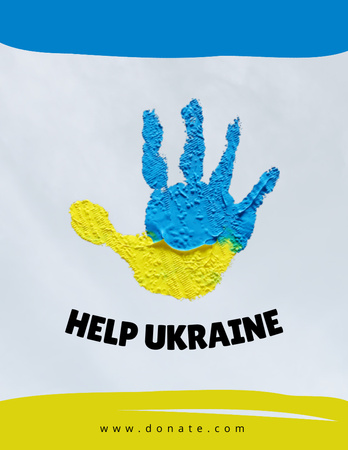 Plantilla de diseño de Motivación para ayudar a Ucrania Flyer 8.5x11in 