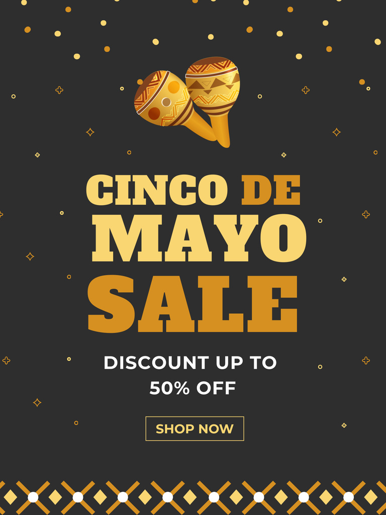 Cinco de Mayo Discount Offer Poster US – шаблон для дизайна