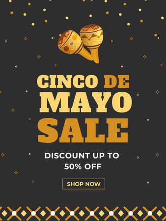 Cinco de Mayo Discount Offer Poster USデザインテンプレート