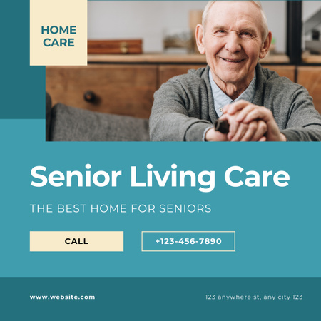 Platilla de diseño Senior Living Care Home LinkedIn post