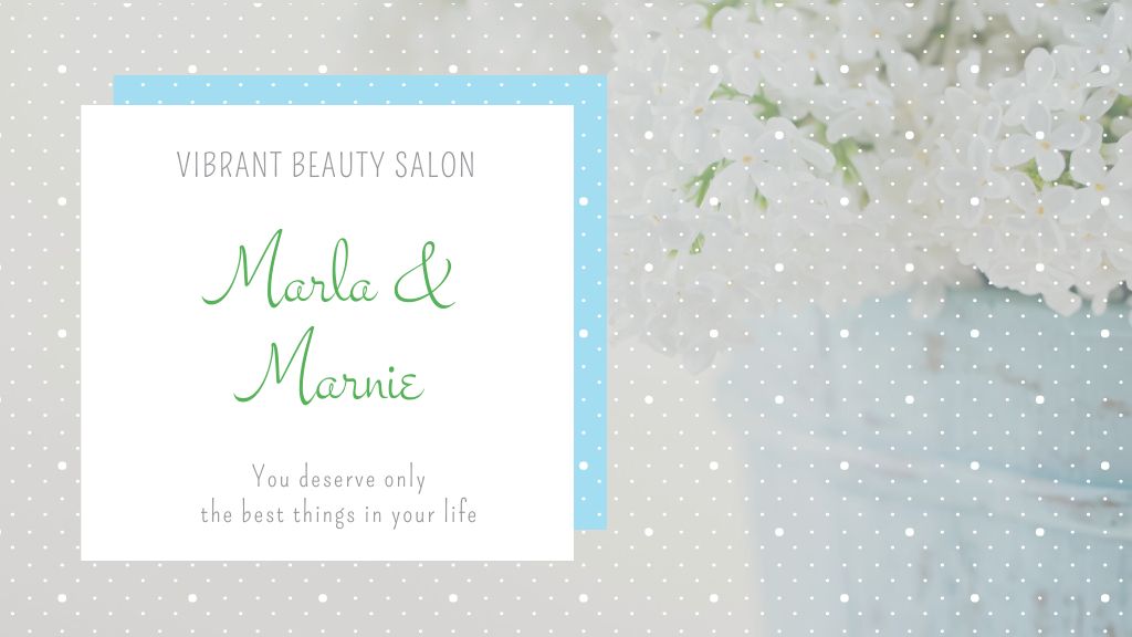 Beauty studio ad with Spring Flowers Title Design Template
