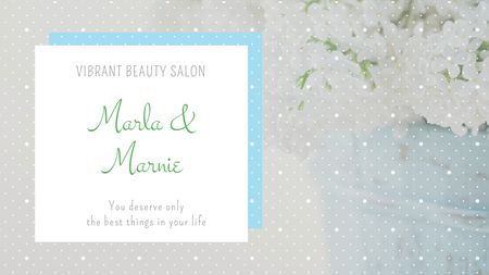 Beauty studio ad with Spring Flowers Title Design Template
