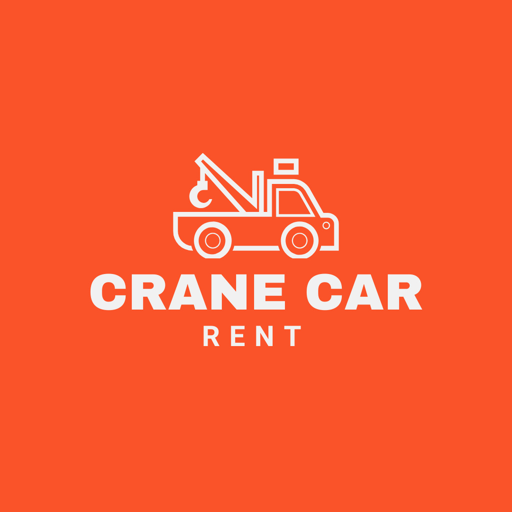 Szablon projektu Offer of Crane Car Rent Logo 1080x1080px