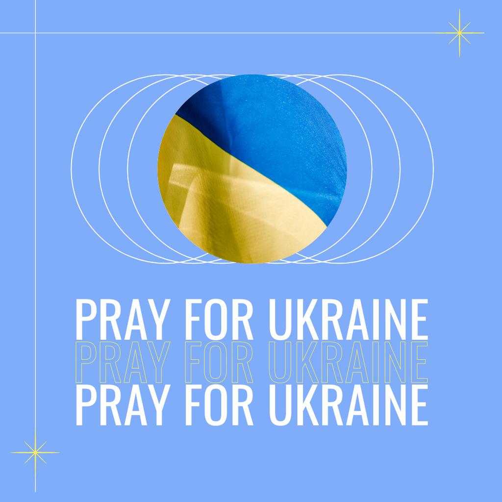 Plantilla de diseño de Pray for Ukraine Proclamation Instagram 