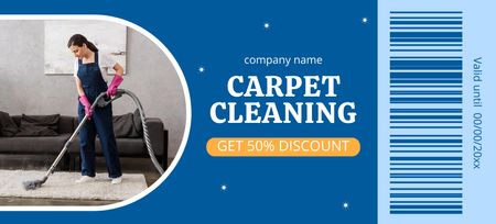 Voucher para Limpeza de Carpetes Coupon 3.75x8.25in Modelo de Design