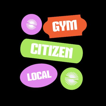 Local Gym Services Ad Logo Šablona návrhu