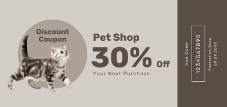 Pet Shop discount coupon Coupon Din Large tervezősablon