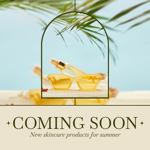 Designvorlage Summer Skincare Products für Instagram