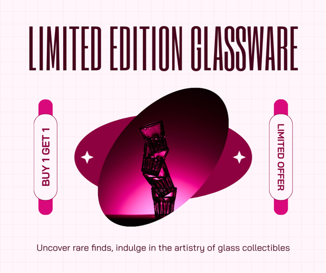 Ad of Glassware Limited Edition Facebookデザインテンプレート