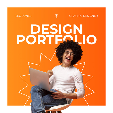 Designvorlage Designer mit Laptop für Photo Book