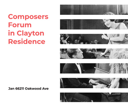 Plantilla de diseño de Composers Forum in Clayton Residence Large Rectangle 