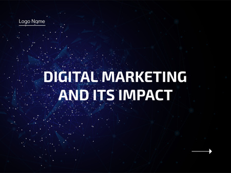Ontwerpsjabloon van Presentation van Digitale marketing en de impact ervan