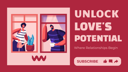 Modèle de visuel Comment démarrer une relation réussie - Youtube Thumbnail