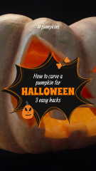 Set Of tips For Pumpkin Carving On Halloween