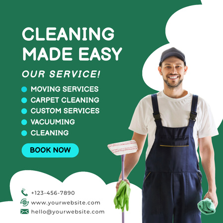 Cleaning Service Special Offer Instagram Design Template