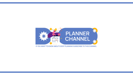 Plantilla de diseño de Blog sobre planificación de eventos con ilustración Youtube 