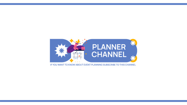 Ontwerpsjabloon van Youtube van Blog about Event Planning with Illustration