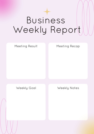 Weekly business meeting report Schedule Planner Design Template