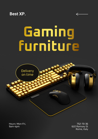 Gaming Gear Ad Poster – шаблон для дизайна