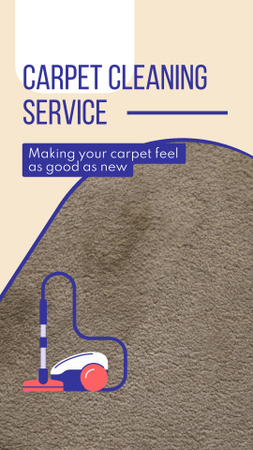 Modèle de visuel Service de nettoyage de tapis et aspirateur - TikTok Video