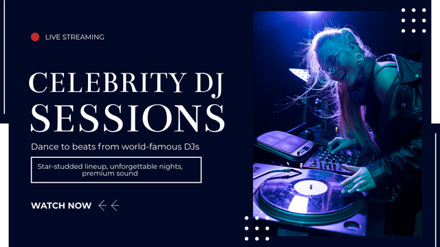 Celebrity DJ Session Announcement in Bar Youtube Thumbnail Design Template