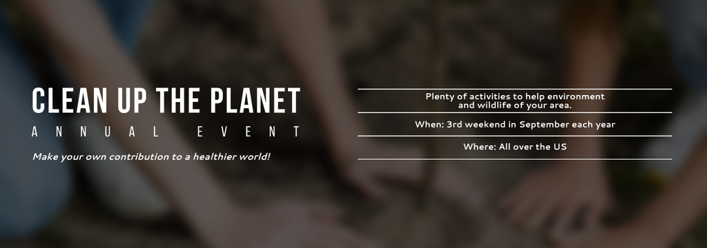 Ecological Event Announcement Foggy Forest View Tumblr Design Template