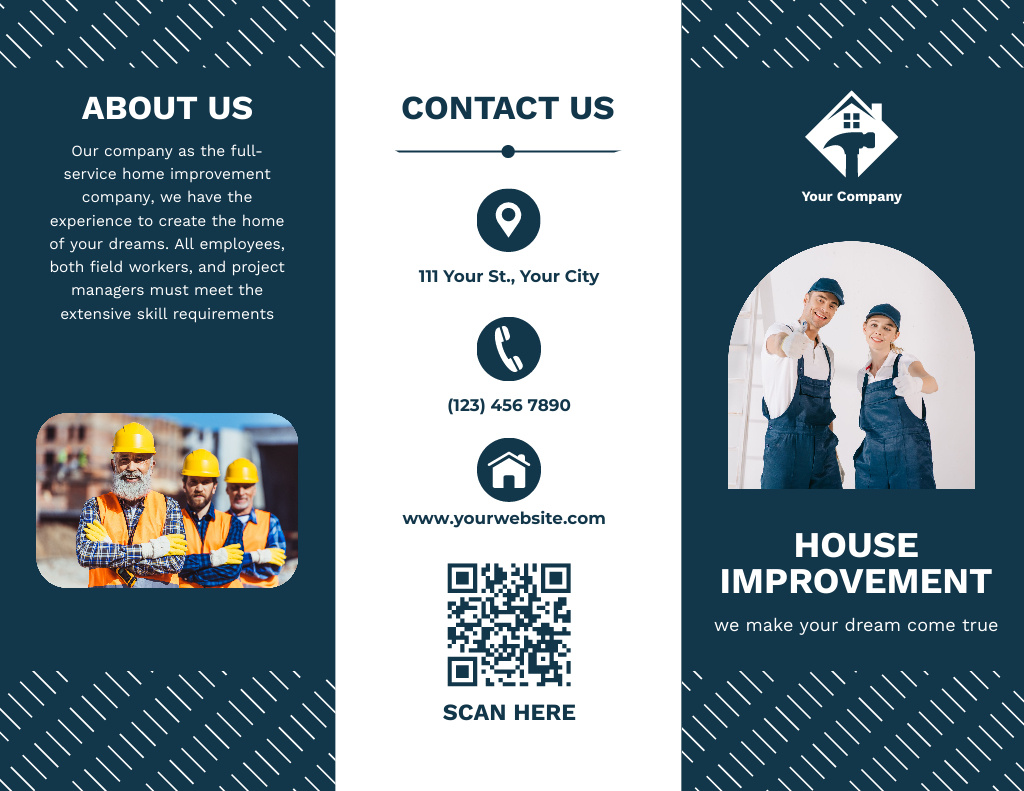 House Improvement Services by Highly Professional Team Brochure 8.5x11in Modelo de Design