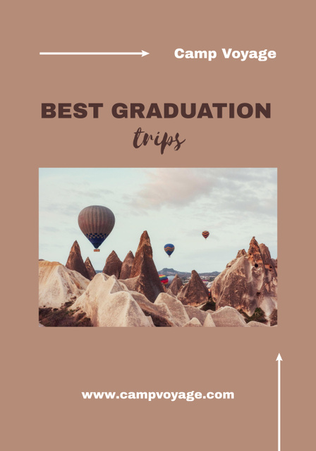 Graduation Trips Offer with Beautiful Landscape Poster 28x40in Design Template