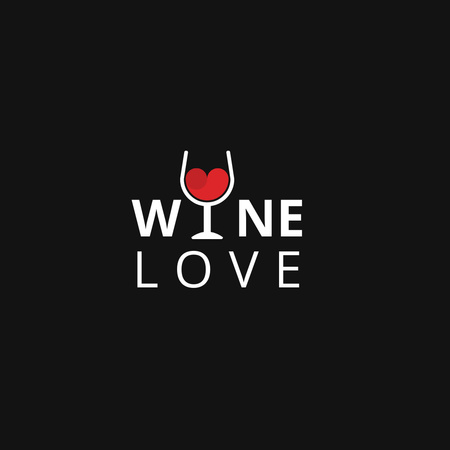 Designvorlage wine love,bar logo design für Logo