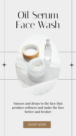 Facial Oil Serum Ad Instagram Story Design Template