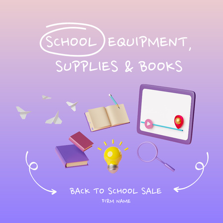 Ontwerpsjabloon van Animated Post van Back to School Special Offer