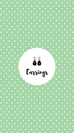 Designvorlage Illustration of Earrings für Instagram Highlight Cover