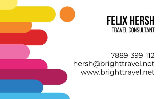 Ontwerpsjabloon van Business card van Travel Consultant Services Offer