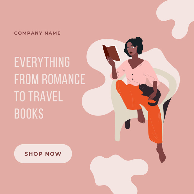 Various Books For Your Cozy Evening Promotion Instagram Design Template