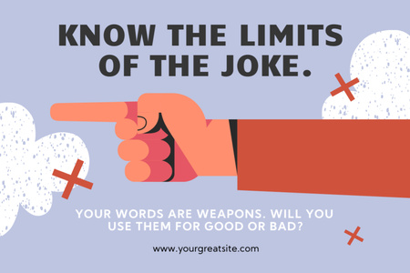 Awareness about Words are Weapons Postcard 4x6in Design Template