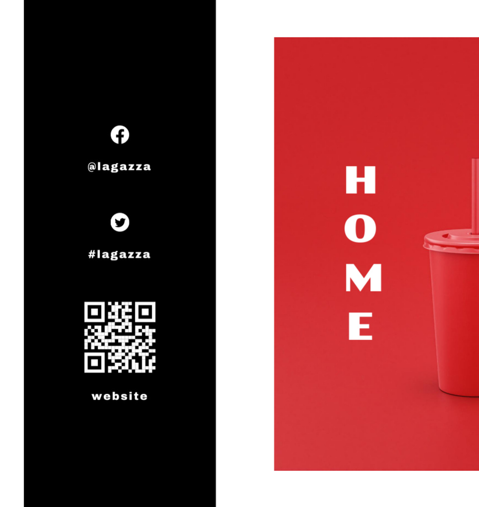 Ad of Design Offer with Cups Brochure Din Large Bi-fold Πρότυπο σχεδίασης