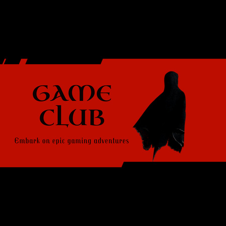 Szablon projektu Porywający klub gier promujący się sloganem Animated Logo