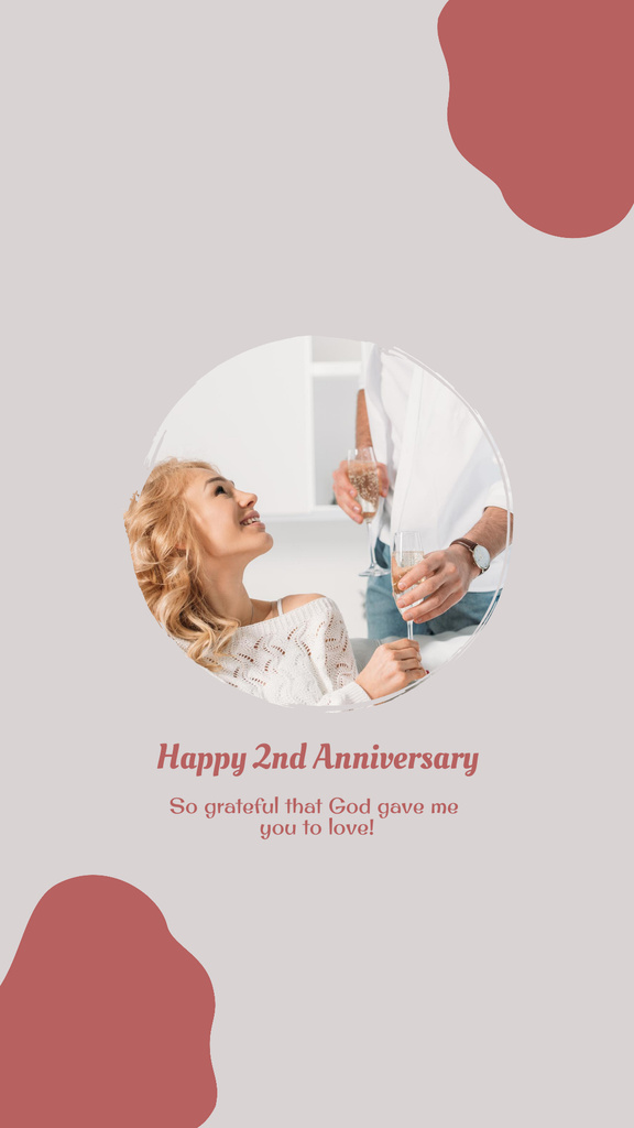 Wedding Anniversary Wishes for Couple Instagram Story Modelo de Design