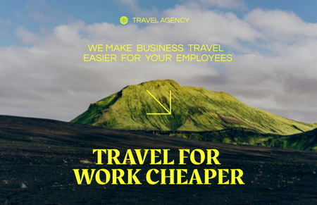 Business Travel Agency Services Offer Flyer 5.5x8.5in Horizontal Design Template