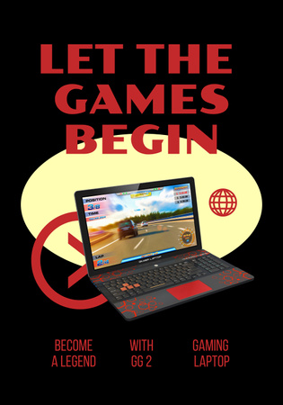 Plantilla de diseño de Gaming Gear Ad Poster 28x40in 