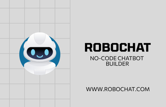 Chat Bot Advertisement Business Card 85x55mmデザインテンプレート