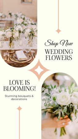 Blooming Flowers Offer For Wedding Instagram Video Story tervezősablon