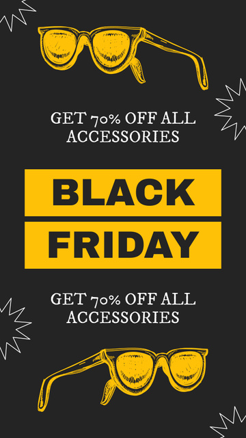 Modèle de visuel Black Friday Sales Event - Instagram Story