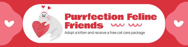 Free Care Package for Adopted Cats Twitterデザインテンプレート