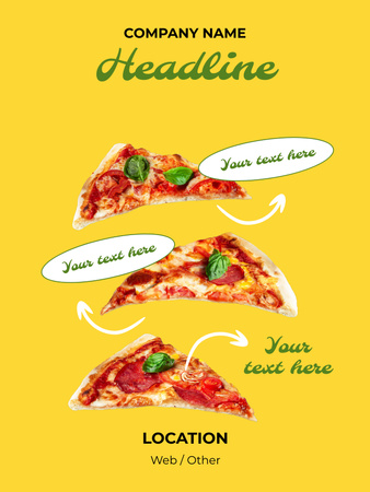 Tasty New Pizza with More Cheese Offer Poster US Πρότυπο σχεδίασης
