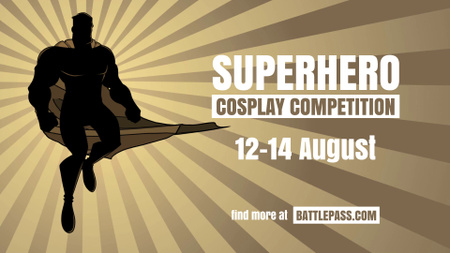 Designvorlage ankündigung des gaming cosplay contest für Full HD video