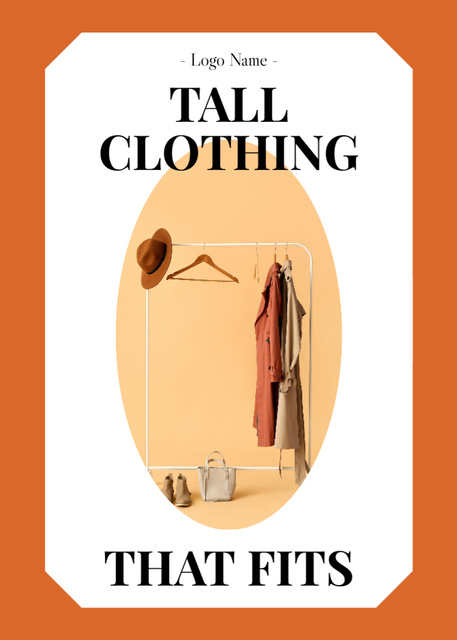 Platilla de diseño Offer of Clothing for Tall Flayer