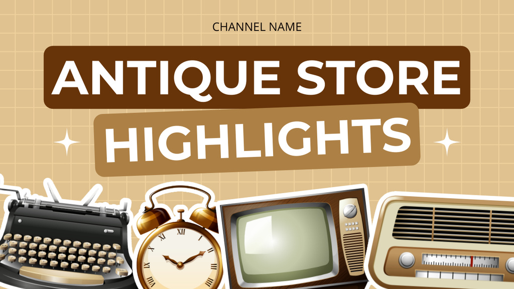 Szablon projektu Highlighting Stuff From Antiques Stores In Vlogger Episode Youtube Thumbnail