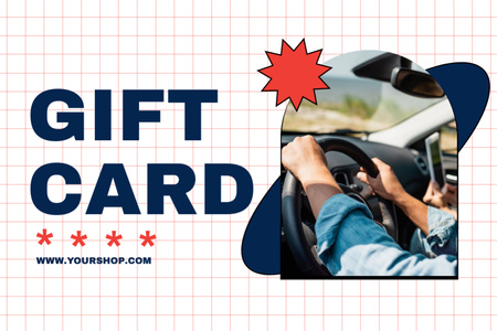 Nabídka dárkového poukazu na kurz profesionálního řidiče Gift Certificate Šablona návrhu